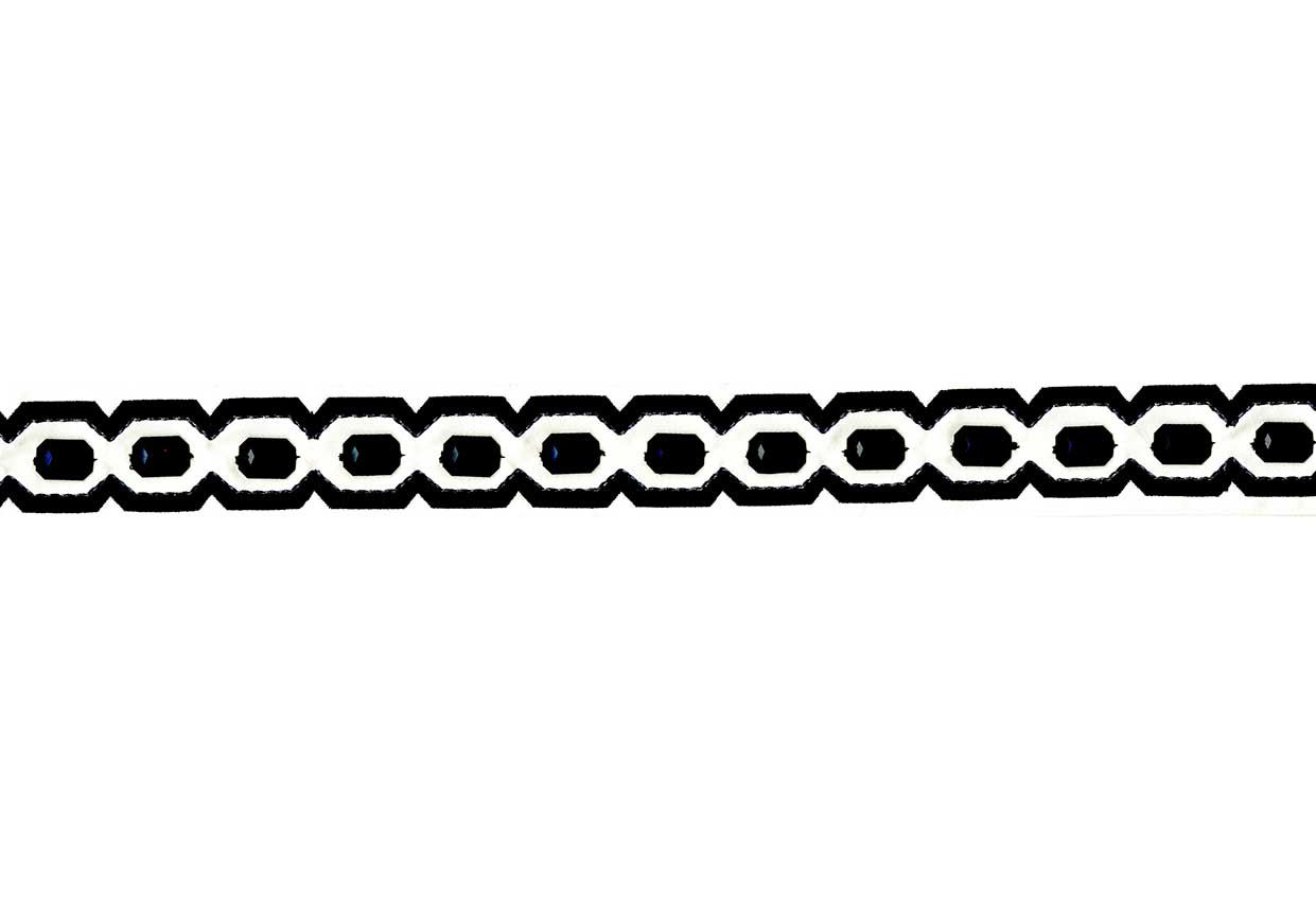 Picture of ANDREI BEADED TAPE-BLACK
